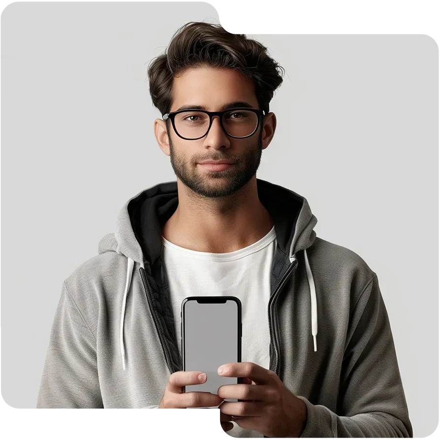 man with mobile